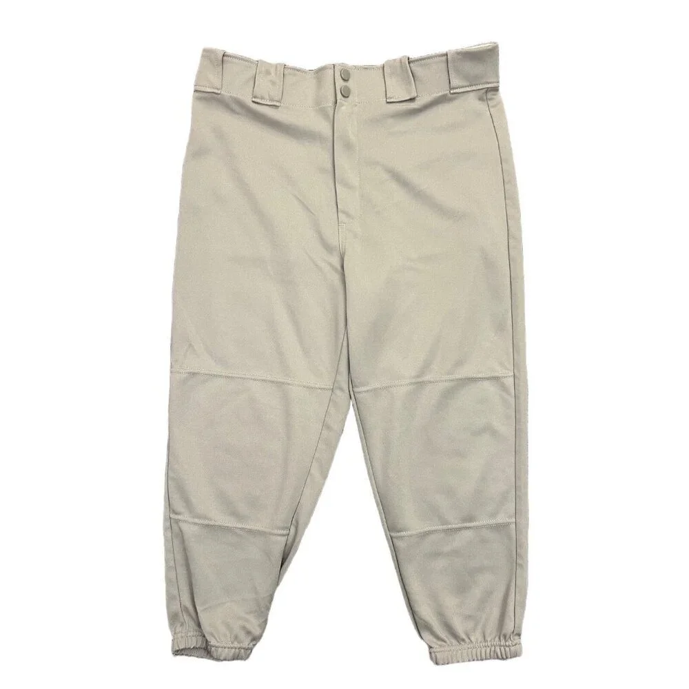 Rawlings Youth Baseball Pants Size XL Light Gray Belt Loops Back Pockets GUC